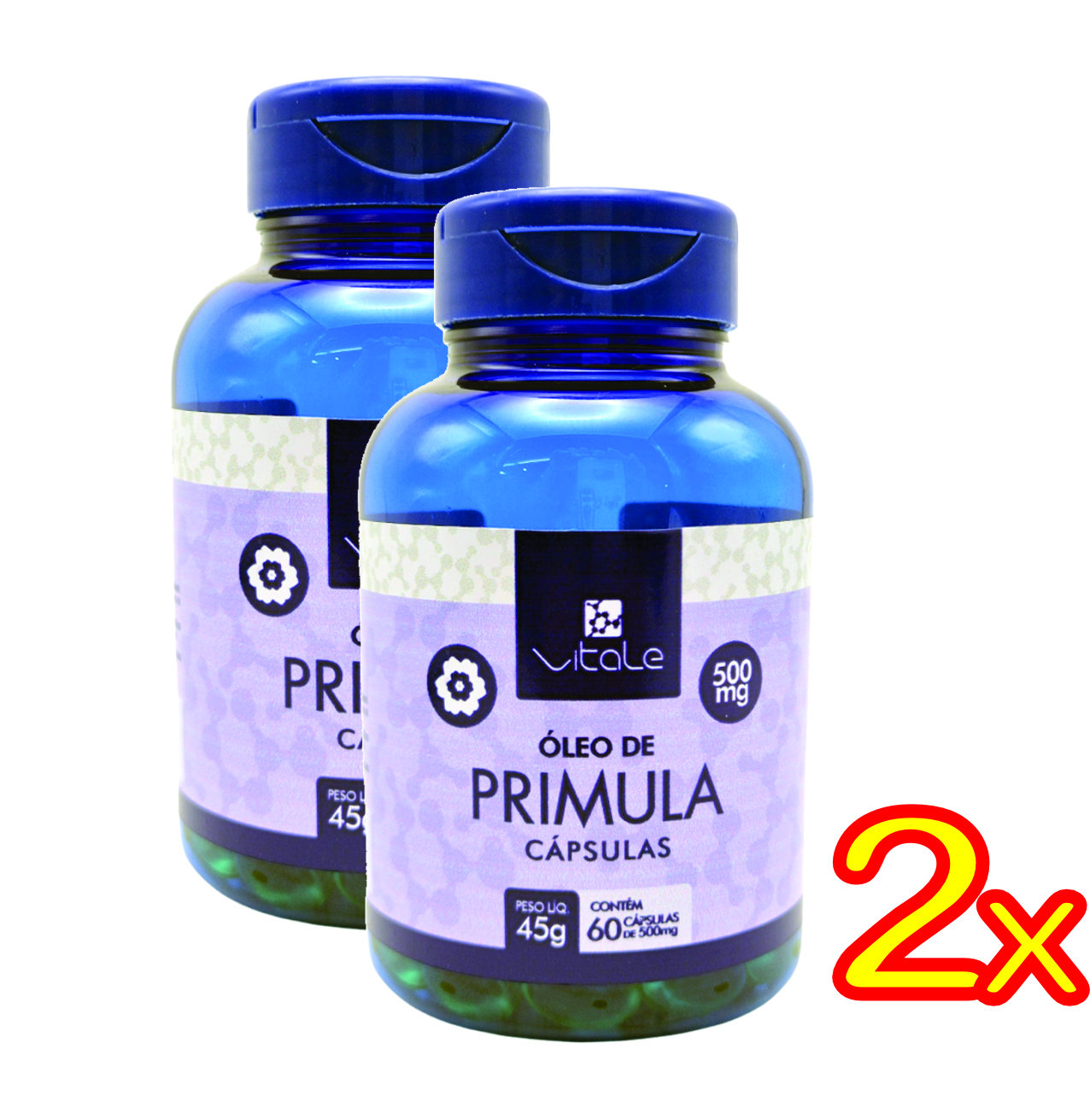 KIT 2 x OLEO DE PRIMULA 500MG - 60 CPS