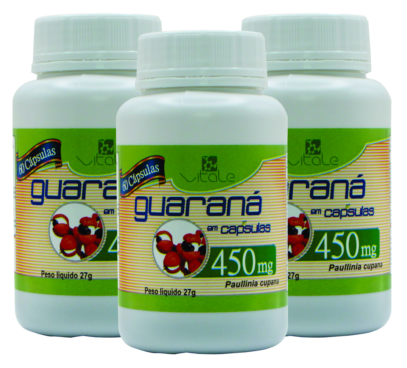 KIT 3 X Guaraná em Cápsulas - 60 Cápsulas...