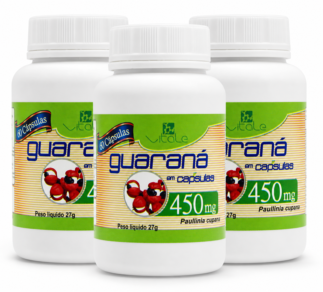 KIT 3 X Guaraná em Cápsulas - 60 Cápsulas...